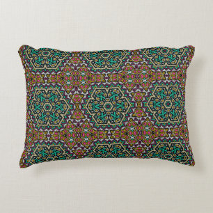 Seamless embroidery tribal ethno boho ornamental t decorative cushion