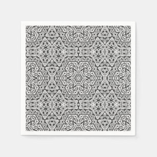 Seamless embroidery tribal ethno boho ornamental t napkin