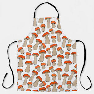 Seamless Endless Red or Orange Aspen Mushrooms Pat Apron
