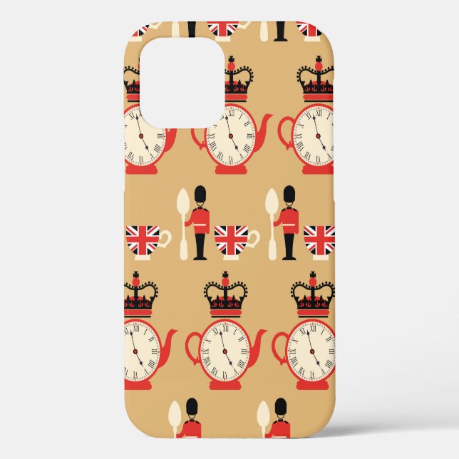 seamless english tea time pattern Case-Mate iPhone case (Back)