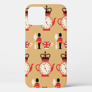 seamless english tea time pattern iPhone 12 case
