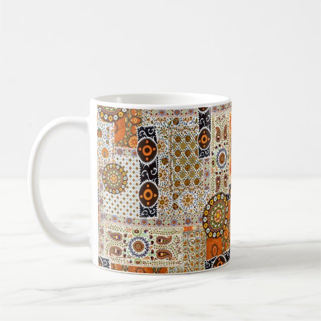Seamless ethnic abstract digital pattern coffee mug (Left)