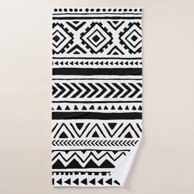 Seamless ethnic and tribal pattern. Handmade. Hori Bath Towel (Bath Towel)