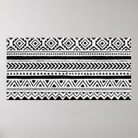 Seamless ethnic and tribal pattern. Handmade. Hori