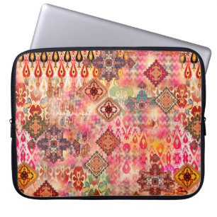 Seamless Ethnic beautiful pattern on Abstract digi Laptop Sleeve