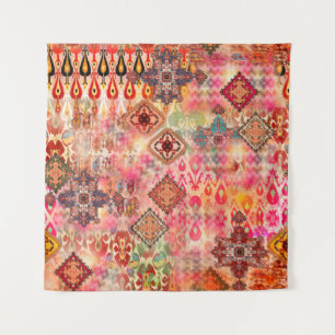 Seamless Ethnic beautiful pattern on Abstract digi Tapestry