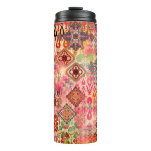 Seamless Ethnic beautiful pattern on Abstract digi Thermal Tumbler