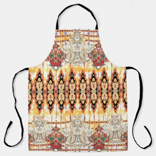 Seamless ethnic mughal floral pattern apron