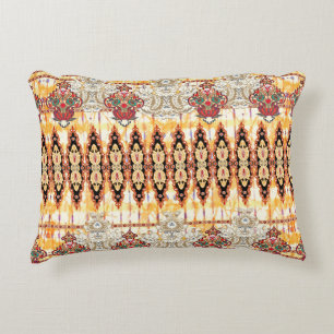 Seamless ethnic mughal floral pattern decorative cushion