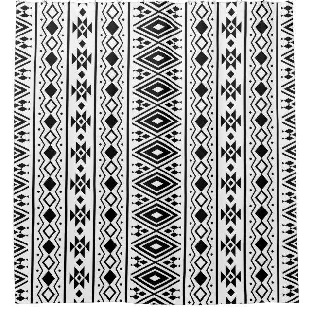 Seamless Ethnic pattern design vintageabstract, am Shower Curtain (Front)