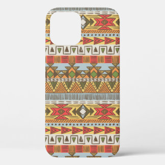 Seamless ethnic pattern in bright colours iPhone 12 case