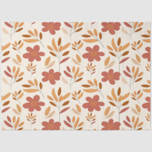 Seamless Fall Autumn Floral Pattern Tissue Paper