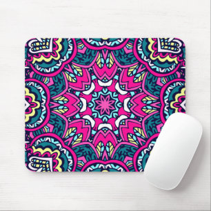 Seamless Festive Boho Mandala Mouse Mat