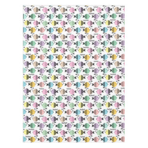 Seamless fish abstract scandinavian modern marine tablecloth