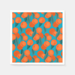 Seamless flat pattern with peaches on branches   napkin