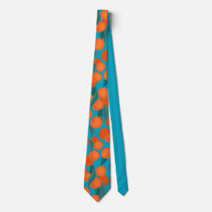 Seamless flat pattern with peaches on branches   tie