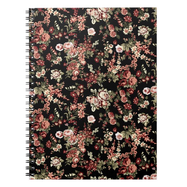 Seamless floral background: flower pattern. notebook (Front)