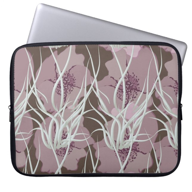 Seamless floral background,  seamless patternart,  laptop sleeve (Front)