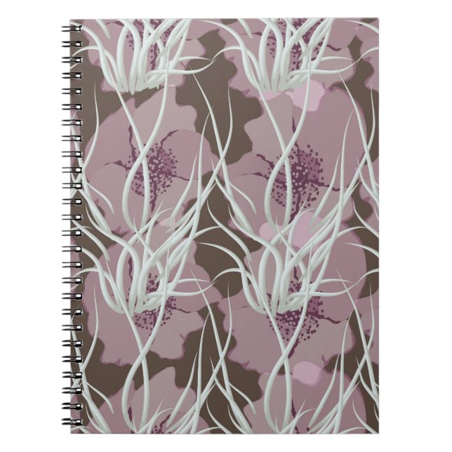 Seamless floral background,  seamless patternart,  notebook (Front)