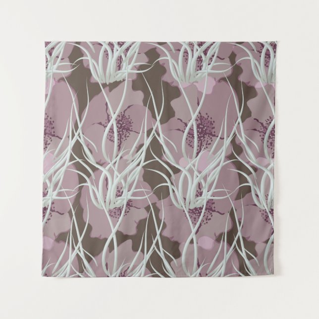 Seamless floral background,  seamless patternart,  tapestry (Front)
