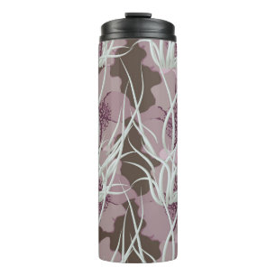 Seamless floral background,  seamless patternart,  thermal tumbler