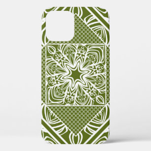 Seamless floral geometric pattern. Vintage illustr iPhone 12 Case