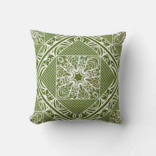 Seamless floral geometric pattern. Vintage illustr Cushion