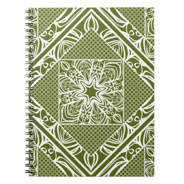 Seamless floral geometric pattern. Vintage illustr Notebook (Front)