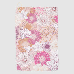 Seamless Floral  Golf Towel