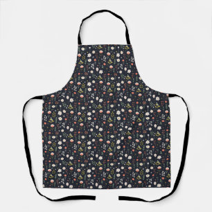 Seamless Floral In Pink, Yellow, and Green Apron