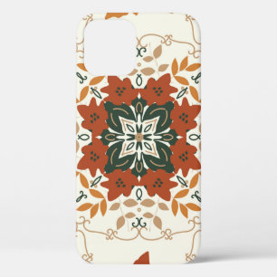 Seamless floral natural abstract geometric pattern iPhone 12 case