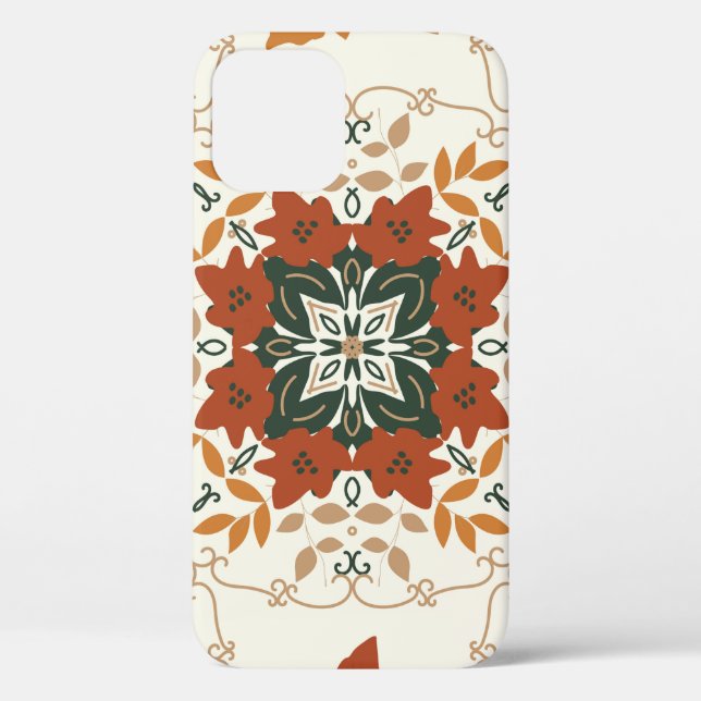 Seamless floral natural abstract geometric pattern Case-Mate iPhone case (Back)