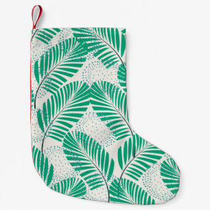 Seamless floral natural abstract pattern on white small christmas stocking