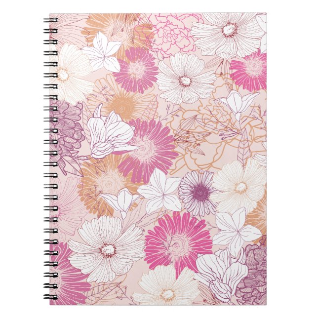 Seamless Floral  Notebook (Front)