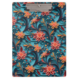 Seamless floral paper pattern Clipboard
