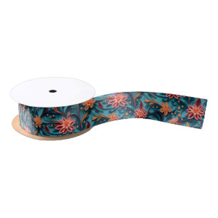 Seamless floral paper pattern Ribbon Satin Ribbon