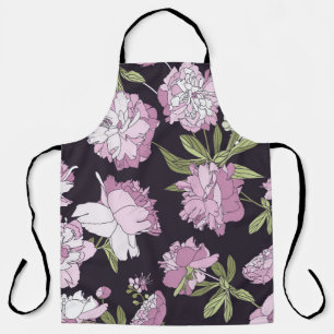 Seamless floral pattern - a bouquet of peonies. Be Apron