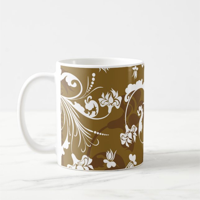 Seamless floral pattern. abstract,art,background,b coffee mug (Left)