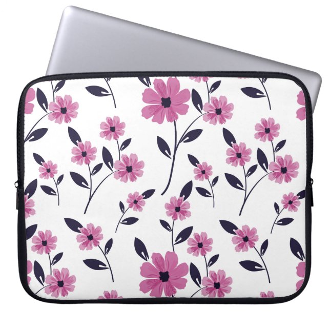 Seamless floral Pattern background,  hand drawn fl Laptop Sleeve (Front)