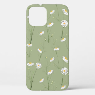 Seamless floral pattern background with cosmos flo iPhone 12 case