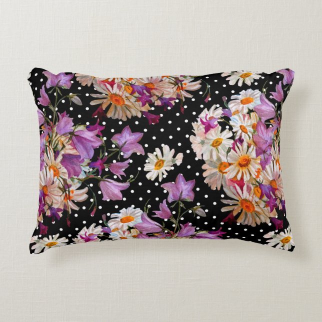 Seamless floral pattern. Bouquet of wild flowers w Decorative Cushion (Front)