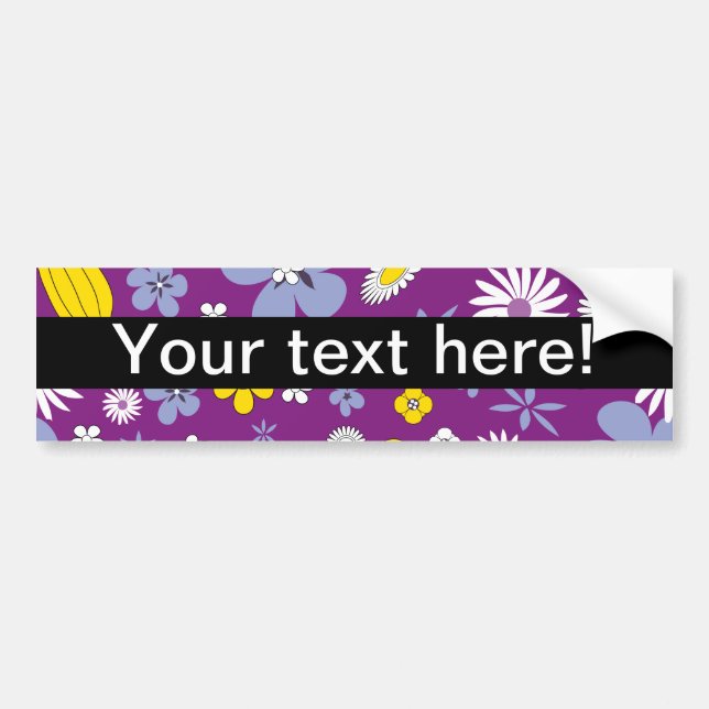 Seamless Floral Pattern Bumper Sticker (Front)
