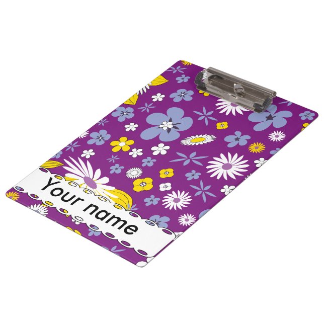 Seamless Floral Pattern Clipboard (Angled)