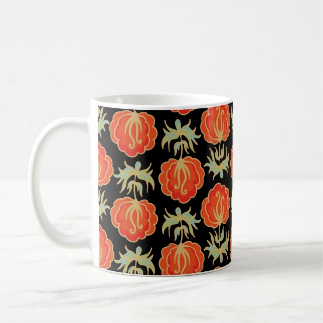 Seamless floral pattern coffee mug (Left)