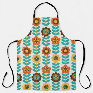seamless floral pattern design. Vintage illustrati Apron