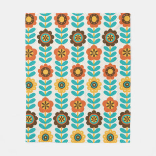 seamless floral pattern design. Vintage illustrati Fleece Blanket