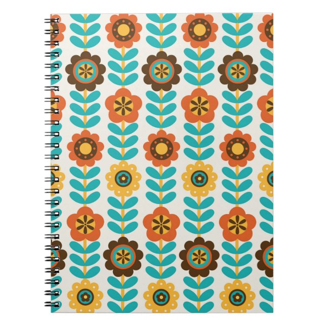 seamless floral pattern design. Vintage illustrati Notebook (Front)