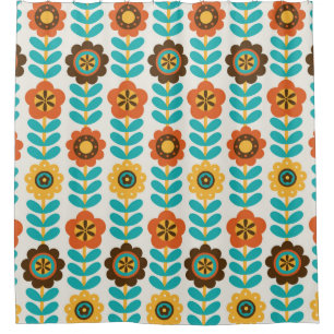 seamless floral pattern design. Vintage illustrati Shower Curtain