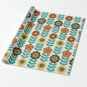 seamless floral pattern design. Vintage illustrati Wrapping Paper