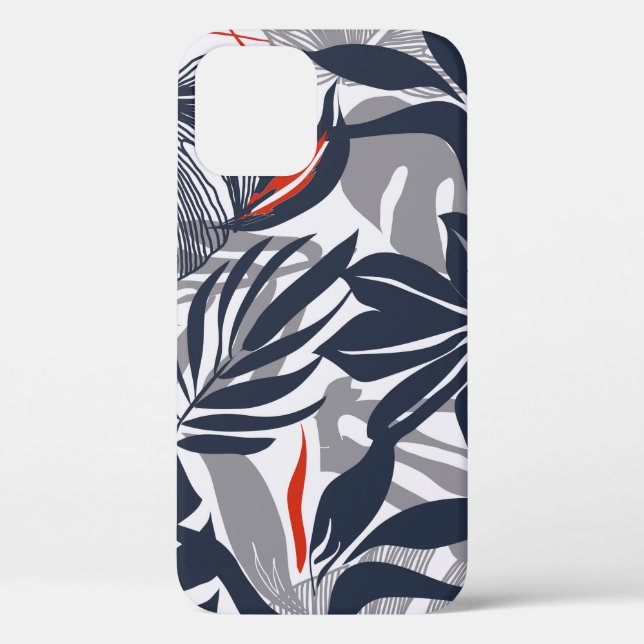 Seamless floral pattern from exotic jungle plants. Case-Mate iPhone case (Back)